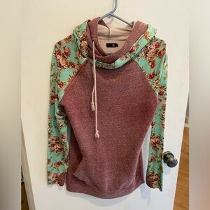 Ampersand Ave doublehood sweatshirt